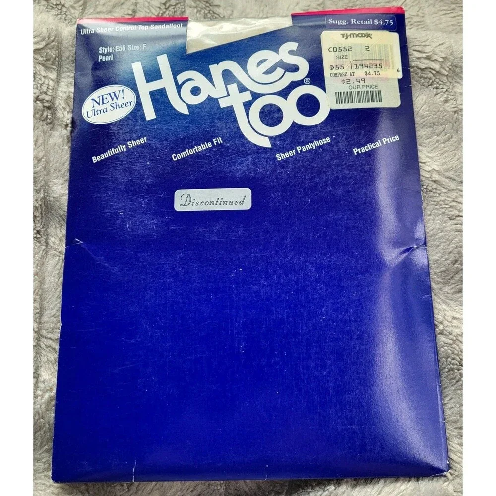 Hanes Too Lot Of 3 Vintage Pantyhose Size CD EF F Day Silky Sheer New